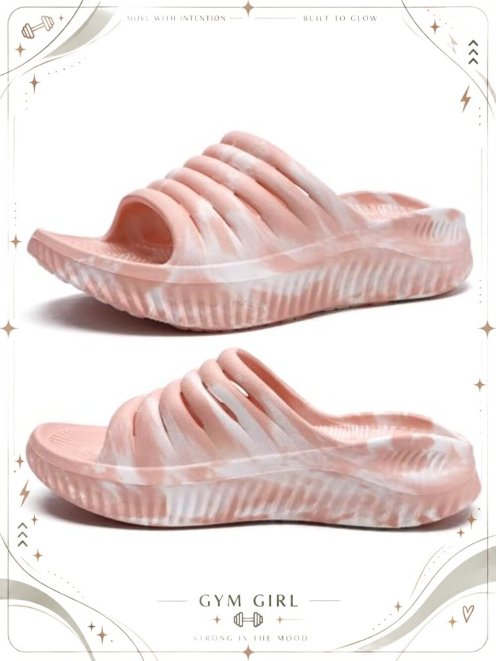 KuaiLu Women's Recovery Sandals with Arch Support & Cushioned EVA Footbed